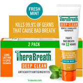TheraBreath Deep Clean Toothpaste, Helps Fight Bad Breath, Fresh Mint